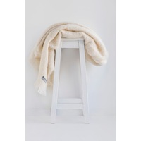Masterweave Windermere Alpaca Knee Wrap Throw Blanket - Cream