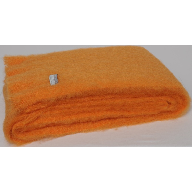 Buy Masterweave Windermere Mohair Throw Rug Blanket Mango MyDeal