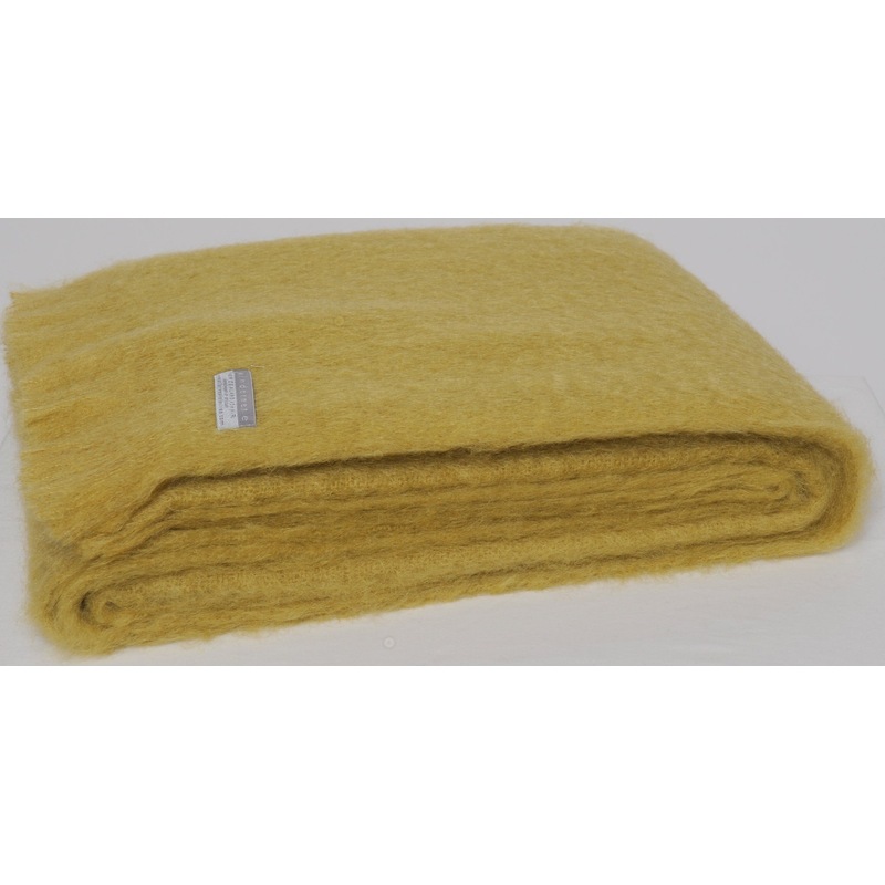 Buy Masterweave Windermere Mohair Throw Rug Ochre MyDeal
