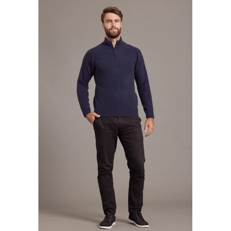 Buy McDonald Possum Merino Short Zip Rib Sleeve Sweater MyDeal