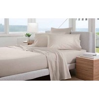 Pair of Sheridan Percale 300TC Cotton Standard Pillow Cases Putty