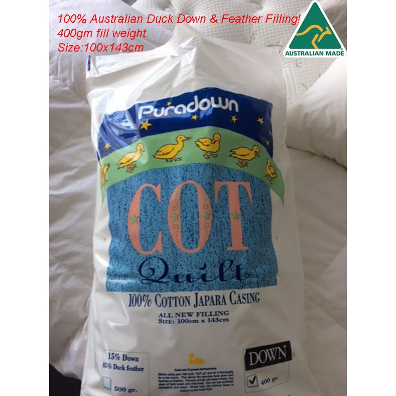 Buy Puradown Australian 80/20 Duck Down Cot Quilt MyDeal