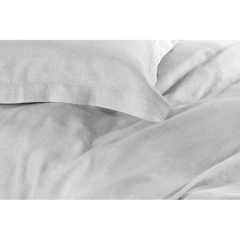 Buy Sheridan Abbotson Belgian Linen Standard Pillowcase Pair Silver