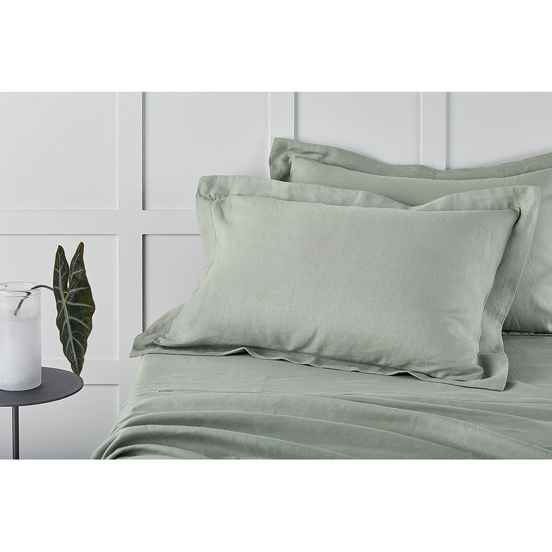 Buy Sheridan Abbotson Belgian Linen Tailored Pillowcase Pair Pistachio