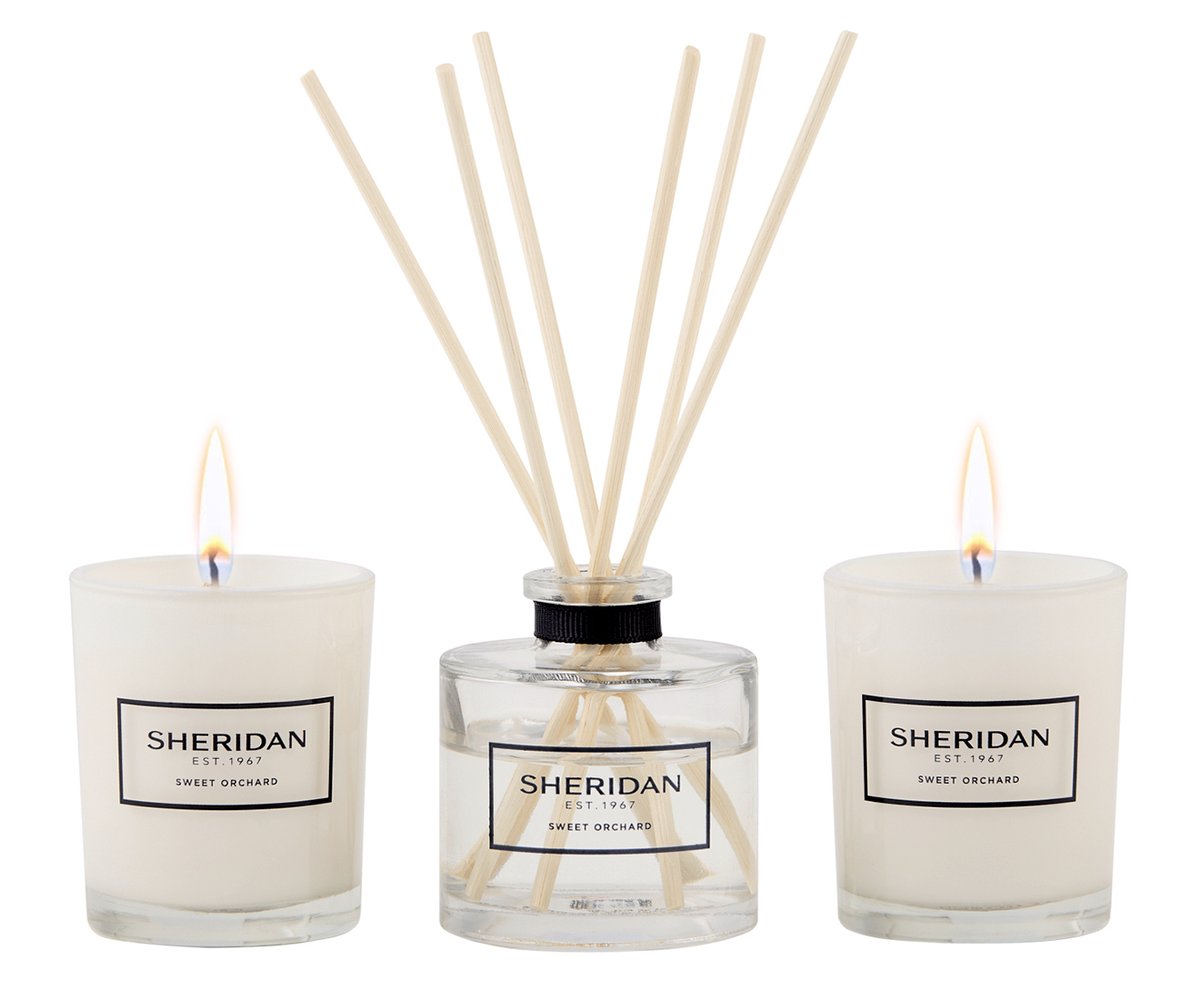 Buy Sheridan Sweet Orchard Room Diffuser & Two Mini Room Candles Gift ...