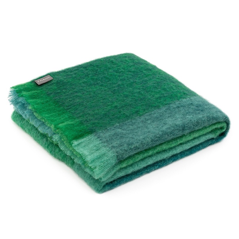 Buy St Albans Mohair Throw Rug Blanket Emerald MyDeal