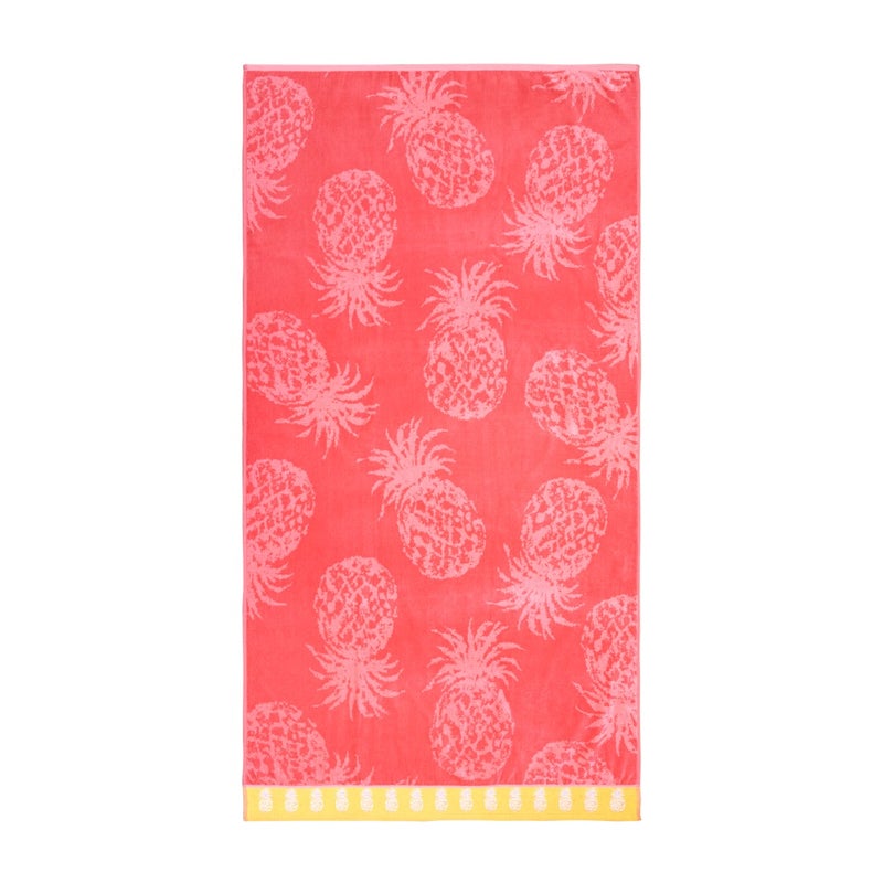 Buy Tommy Bahama Pineapple Passion Beach Towel Coral/Peach - MyDeal