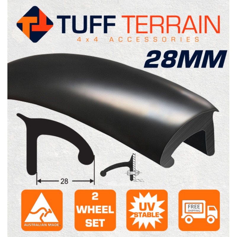 Buy 28mm Side Wall Rubber Wheel Arch Flares 2 Wheel Set UV Stable