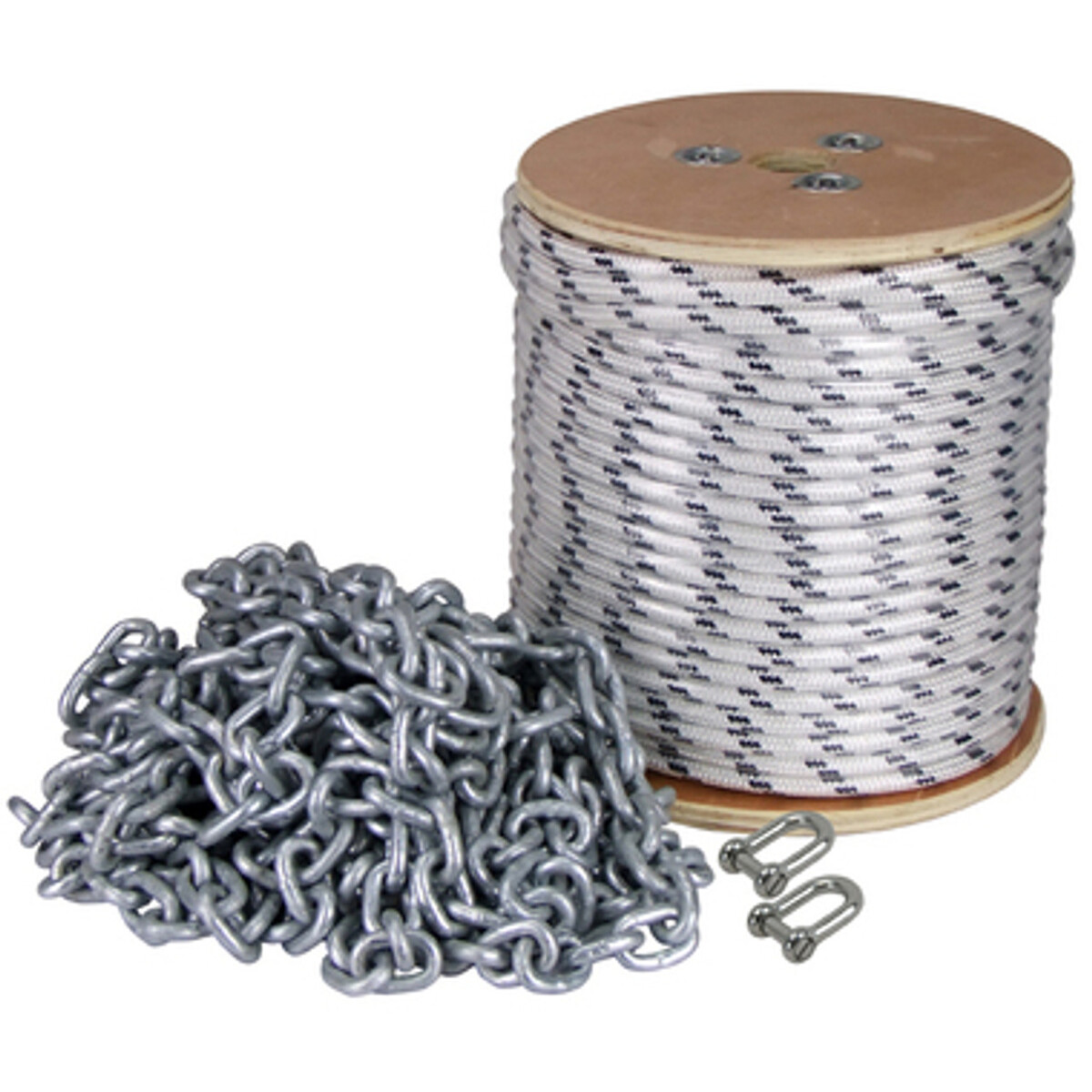 Buy Anchor Rope Chain - 8mm x 75m Braided 8m x 6mm SL Chain - MyDeal ...