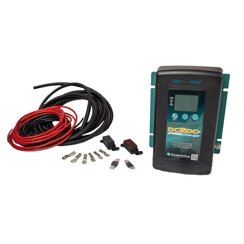 Buy ENERDRIVE DC2DC CHARGER - 12V 40A with Universal Wiring Kit - MyDeal