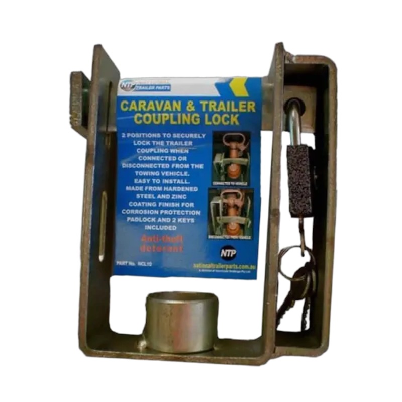 Buy Trailer Coupling Lock, Two Way Use, With Padlock (Ntp) MyDeal
