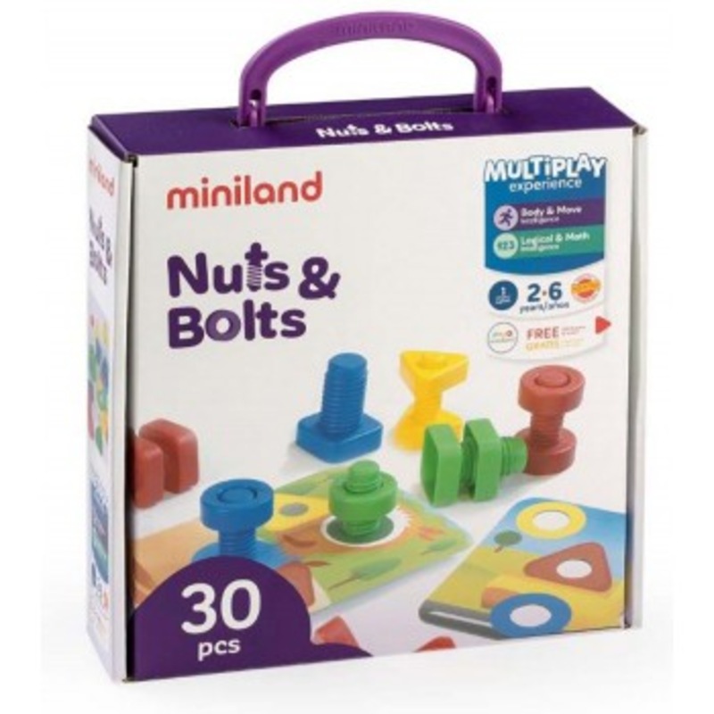Buy Miniland Aptitude Activity Nuts and Bolts, 30 pcs MyDeal