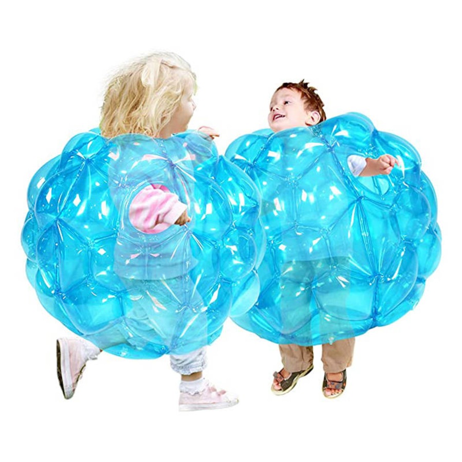 Nevenka 2 Pack Inflatable Bubble Bumper Balls Outdoor Body Bump Ball Set -BlueRed