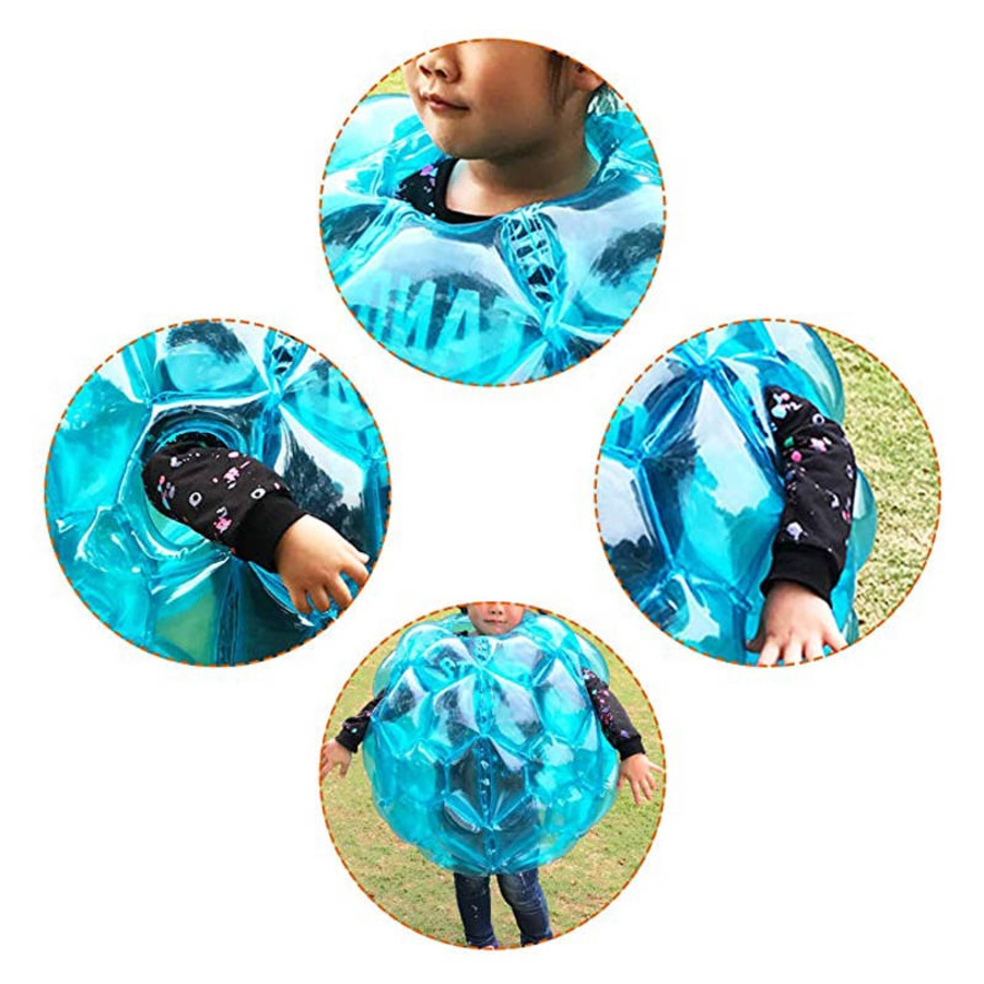 Nevenka 2 Pack Inflatable Bubble Bumper Balls Outdoor Body Bump Ball Set -BlueRed