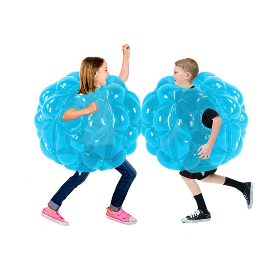 Nevenka 2 Pack Inflatable Bubble Bumper Balls Outdoor Body Bump Ball Set -BlueRed