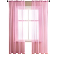 Nevenka 2 Panels Sheer Voile Rod Pocket Elegance Curtains for Living Room Bedroom-10