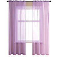 Nevenka 2 Panels Sheer Voile Rod Pocket Elegance Curtains for Living Room Bedroom-26