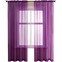 Nevenka 2 Panels Sheer Voile Rod Pocket Elegance Curtains for Living Room Bedroom-61