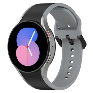 Nevenka 20mm Two Tone Silicone Sports Strap for Samsung Galaxy Watch 5-BlackGrey