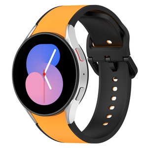 Nevenka 20mm Two Tone Silicone Sports Strap for Samsung Galaxy Watch 5-YellowBlack