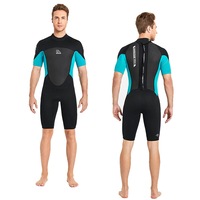 Nevenka 2mm One Piece Short Sleeve Thermal Swimsuit for men-Green