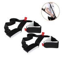 Nevenka 2Pcs Adjustable Ski Shoulder Straps Handheld Nylon EVA Carrier Straps-A