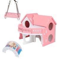 Nevenka 3-Pack Hamster Exercise Toys House Hideout for Small Animal-B