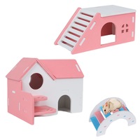 Nevenka 3-Pack Hamster Exercise Toys House Hideout for Small Animal-C