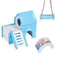Nevenka 3-Pack Hamster Exercise Toys House Hideout for Small Animal-D