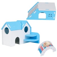 Nevenka 3-Pack Hamster Exercise Toys House Hideout for Small Animal-E