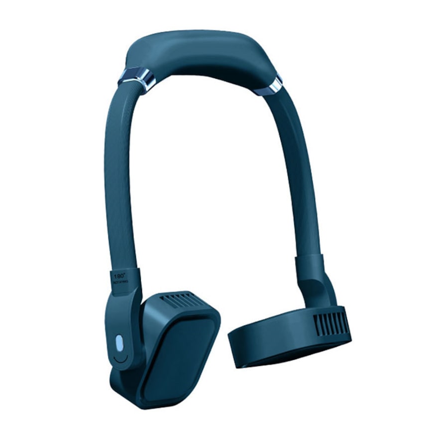 Nevenka 4000mAh Portable Bladeless Neck Fan 360 Adjustment Wearable Air Conditioner-Green