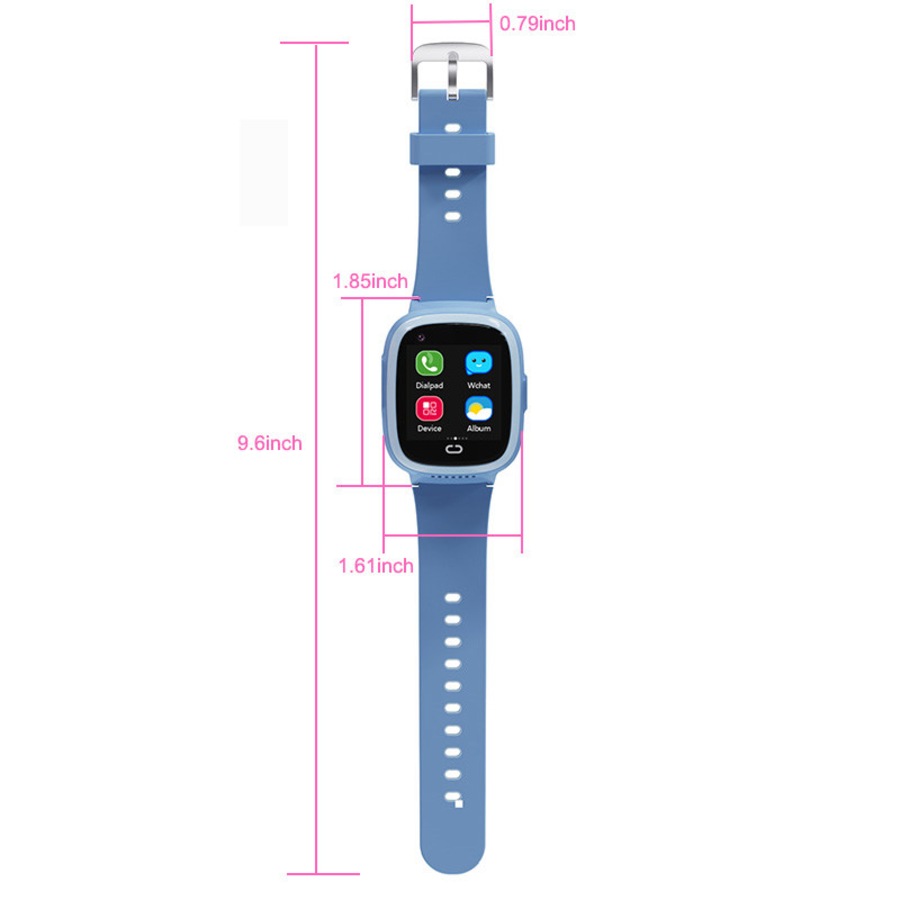 Nevenka 4G Smart Watch with GPS Tracker LBS WiFi Multifunctional Watch for Kids-Blue