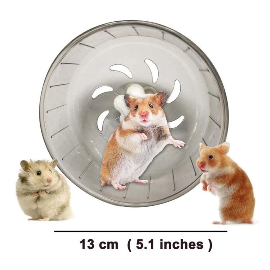 Nevenka 5.1 Inch Silent Hamster Wheel Exercise Running Wheel-Gray