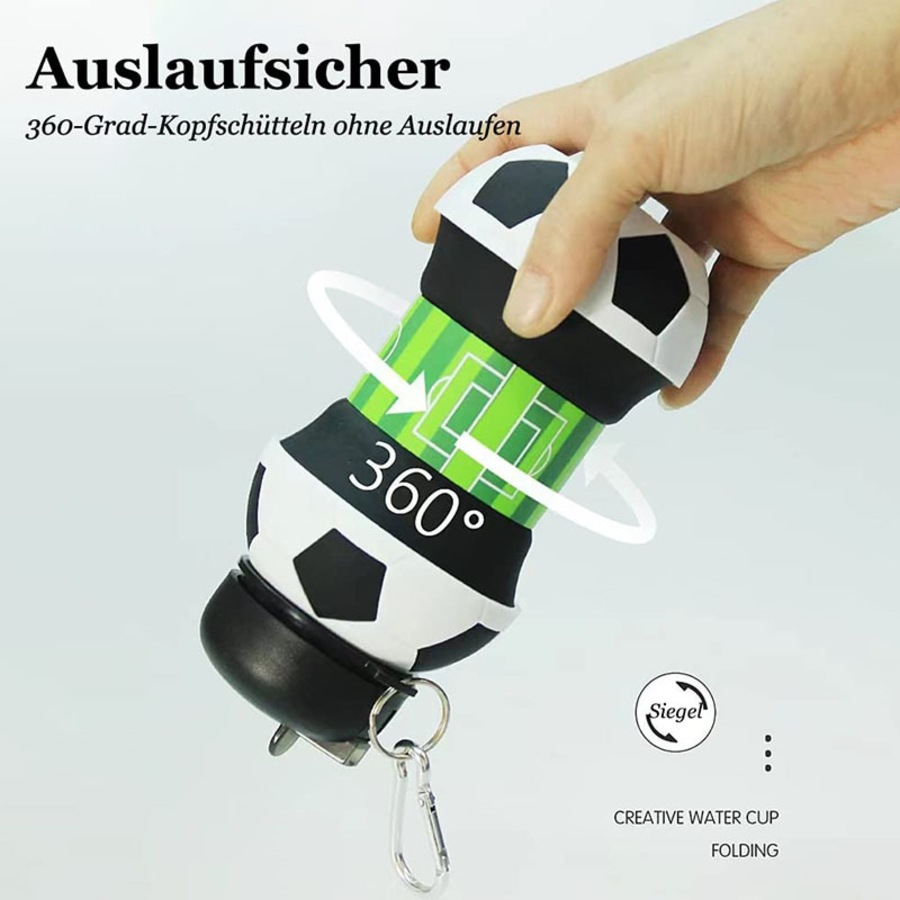 Nevenka 550ml Cricket Water Bottles Silicone Foldable Sports Jugs for Childrens