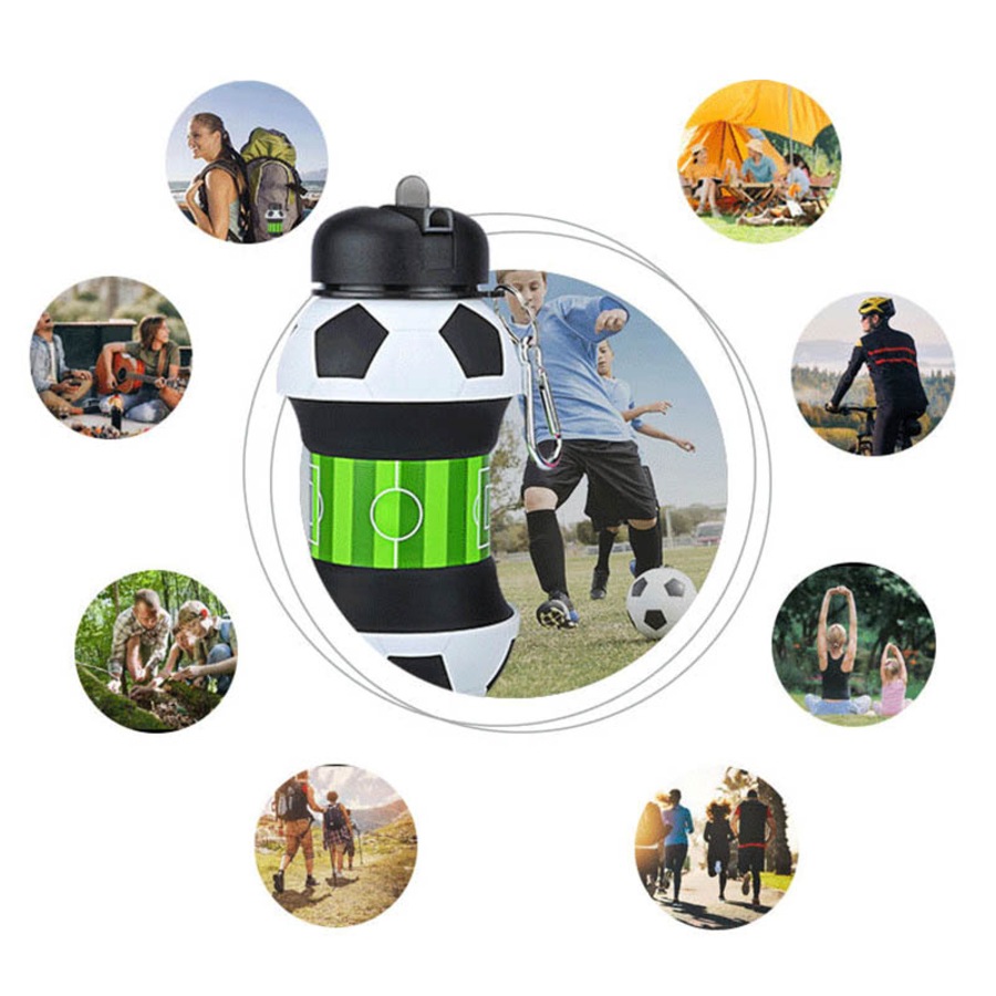 Nevenka 550ml Cricket Water Bottles Silicone Foldable Sports Jugs for Childrens