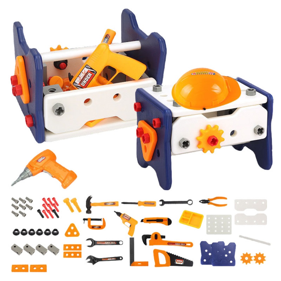 Nevenka 58Pcs Kids Tool Set with Electric Drill Montessori Construction Toys