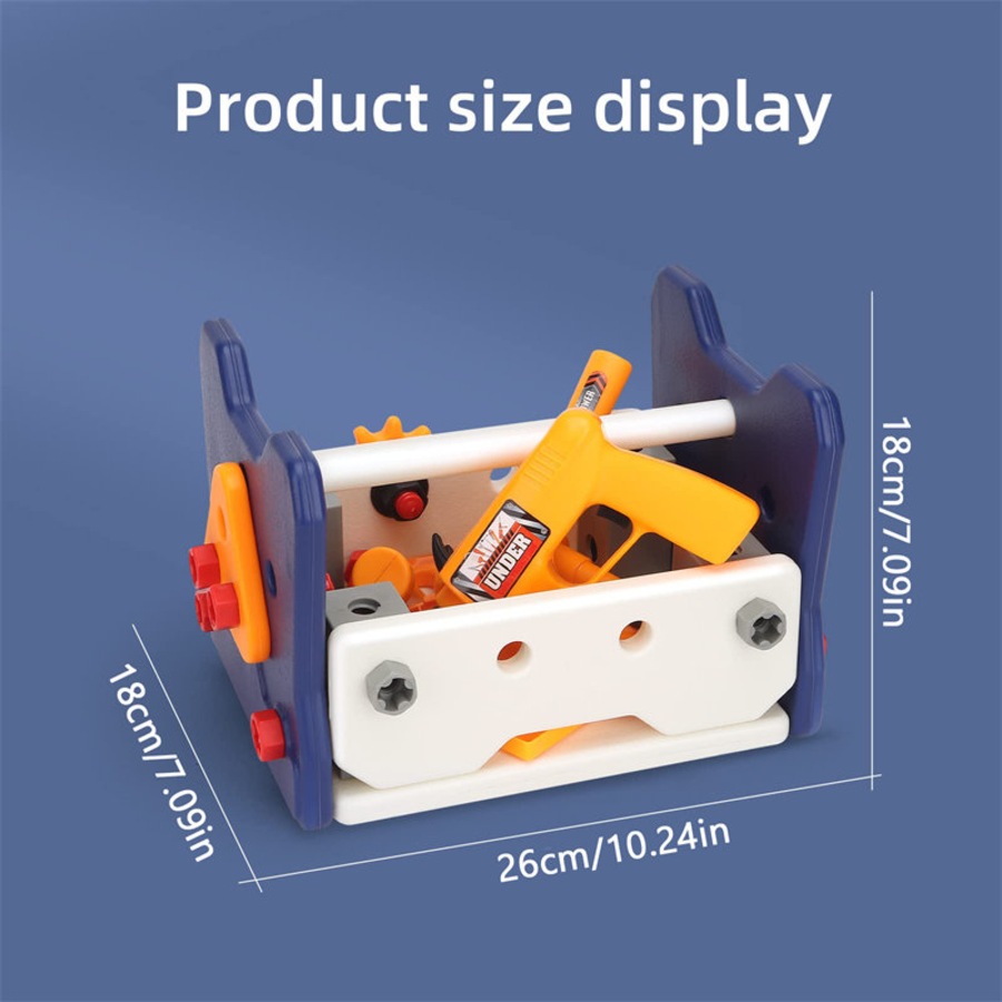 Nevenka 58Pcs Kids Tool Set with Electric Drill Montessori Construction Toys