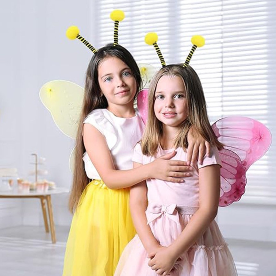 Nevenka 6 Pcs Bee Antenna Headband for Kids Adults Halloween Cosplay