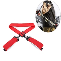 Nevenka Adjustable Ski Strap with Detachable Hook Loop Skiing Equipment-Red