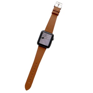 Nevenka Apple Watch Palm Print Leather Strap for iWatch Ultra Series 8 SE 7 6 5 4 3 2 1-Brown