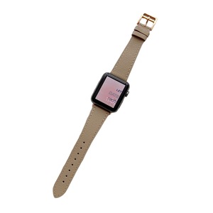 Nevenka Apple Watch Palm Print Leather Strap for iWatch Ultra Series 8 SE 7 6 5 4 3 2 1-Gray