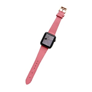 Nevenka Apple Watch Palm Print Leather Strap for iWatch Ultra Series 8 SE 7 6 5 4 3 2 1-Pink