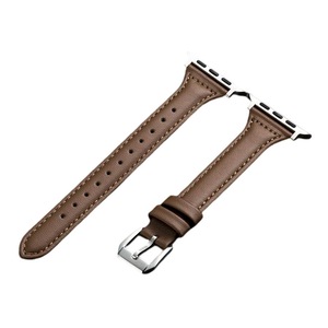 Nevenka Apple Watch Strap Microfiber Leather for iWatch Ultra Series 8 SE 7 6 5 4 3 2 1-CaramelBrown