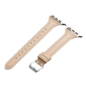 Nevenka Apple Watch Strap Microfiber Leather for iWatch Ultra Series 8 SE 7 6 5 4 3 2 1-CreamApricot