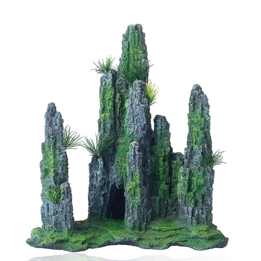 Nevenka Aquarium Decoration Artificial Mountain View Stone Cave Landscape-3 Peaks
