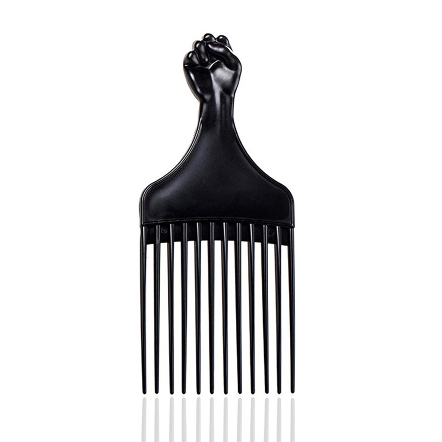 Nevenka Black Afro Comb Hair Pick for Curly Hair Detangle Wig Braid Hair Styling Comb