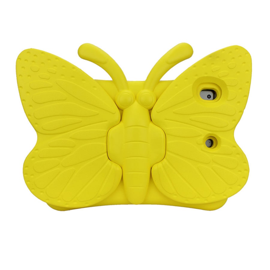 Nevenka Butterfly EVA Rugged Shockproof Case with Stand Kids Friendly Full Cover for iPad 7/8/9 10.2inch-Yellow