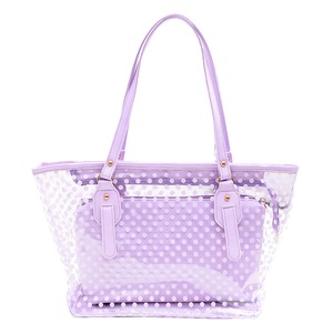 Nevenka Candy Color PVC Clear Shoulder Bag Beach Tote Bag-Purple