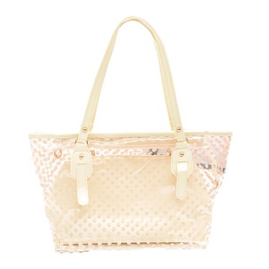 Nevenka Candy Color PVC Clear Shoulder Bag Beach Tote Bag-White