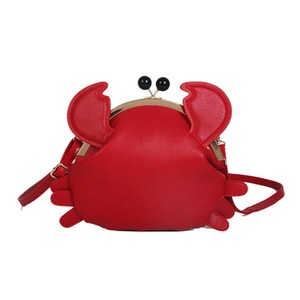 Nevenka Crab Shape Handbag Novelty Detachable Shoulder Bag Women's Satchel-Red